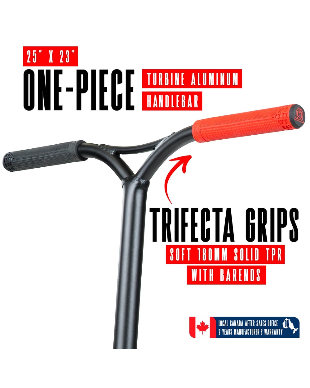 Madd Gear Origin 500 Pro Stunt Scooter - BLACK/RED, handlebar detail