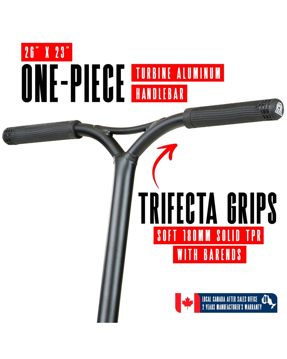 Madd Gear Origin 550 Pro Stunt Scooter - OLIVE FATIGUE, handlebar detail