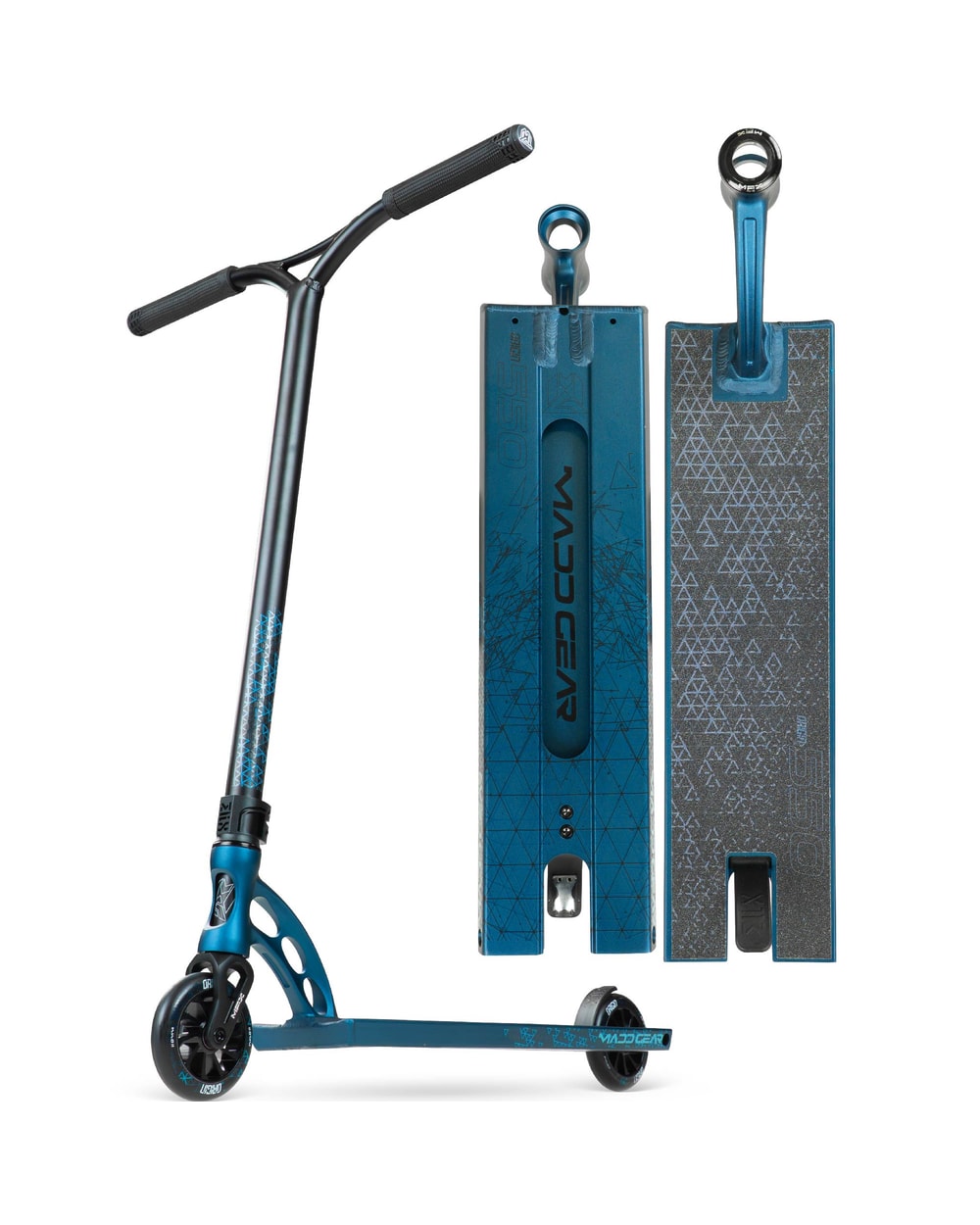 Madd Gear Origin 550 Pro Stunt Scooter - DENIM BLUE, front view