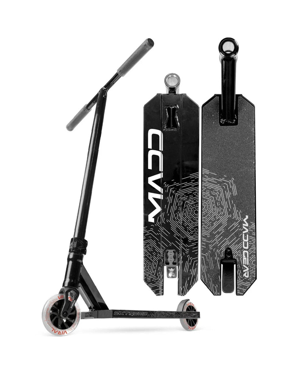 Madd Gear Viral Extreme Pro Stunt Scooter - BLACK SHADOW, front view