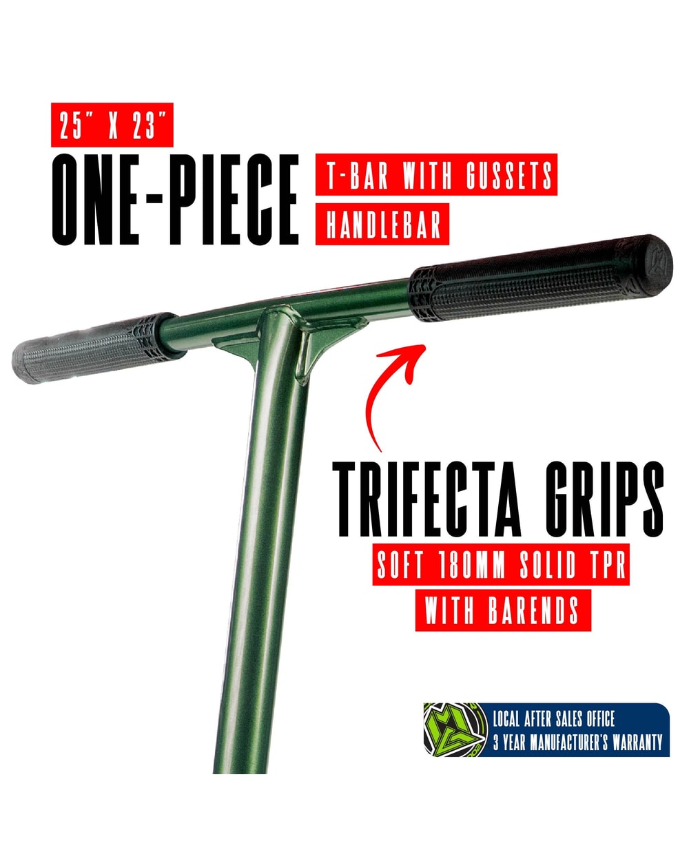 Madd Gear Viral Kaos Pro Stunt Scooter - FOREST, handlebar detail