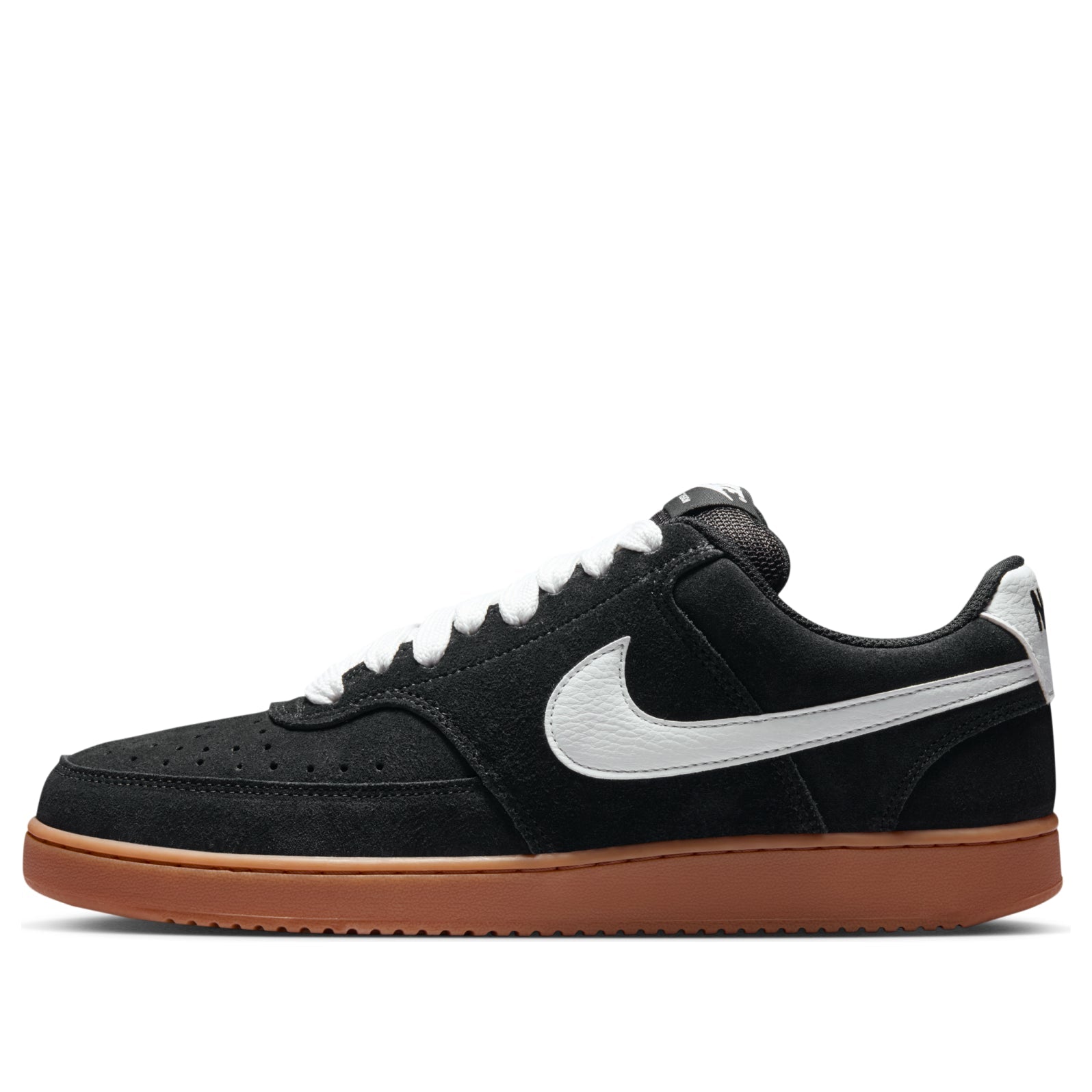 Nike Court Vision Low FL Black/Gum Medium Brown/White