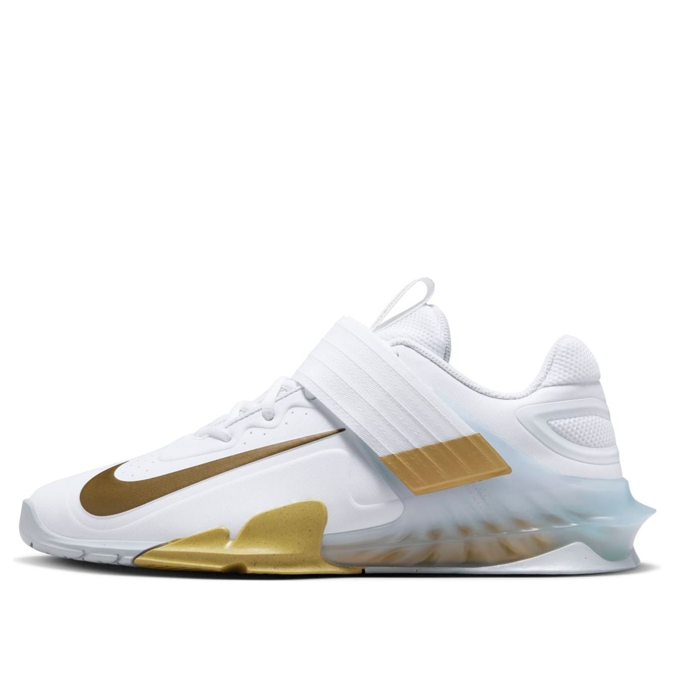Nike Men's Savaleos Weightlifting Shoes - White/Wolf Grey/Metallic Gold