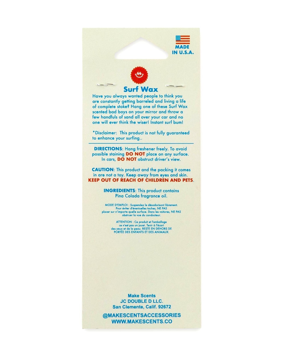 Make Scents Hell Surf Wax Air Freshener