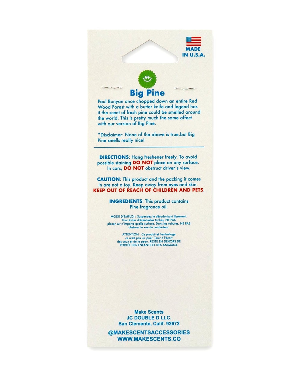 Make Scents Hike Big Pine Air Freshener