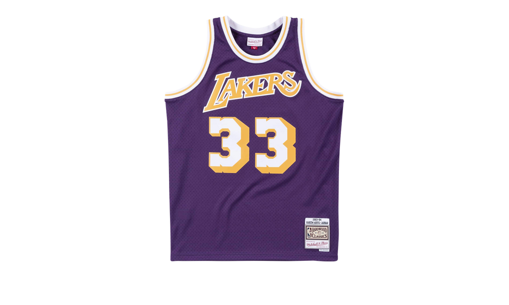 Mitchell & Ness Los Angeles Lakers Kareem Abdul-Jabbar 1983 Hardwood Classics Swingman Jersey