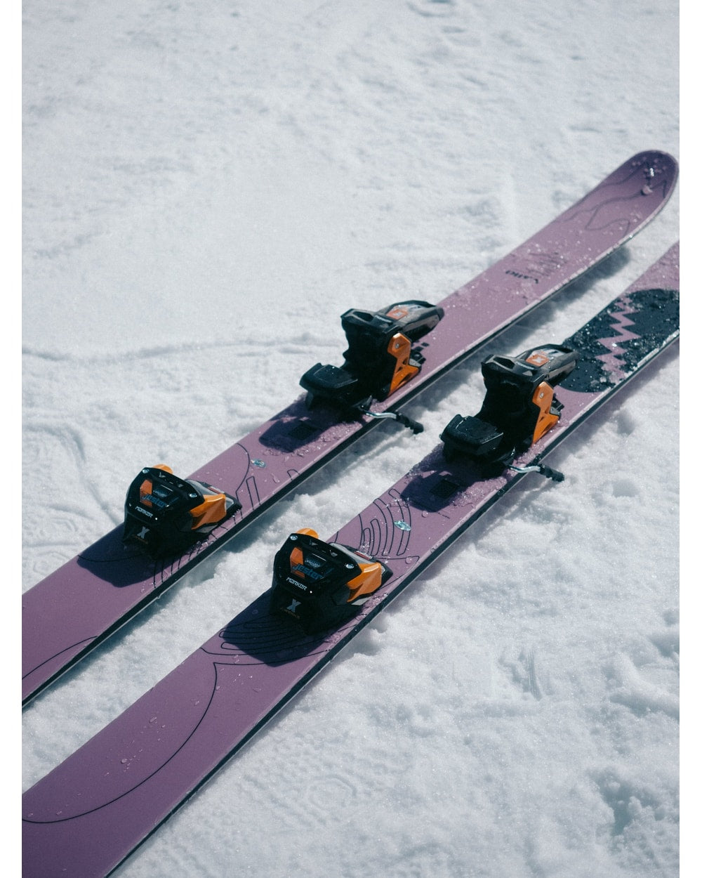 Marker Jester X 16 MWerks Bindings mounted on skis