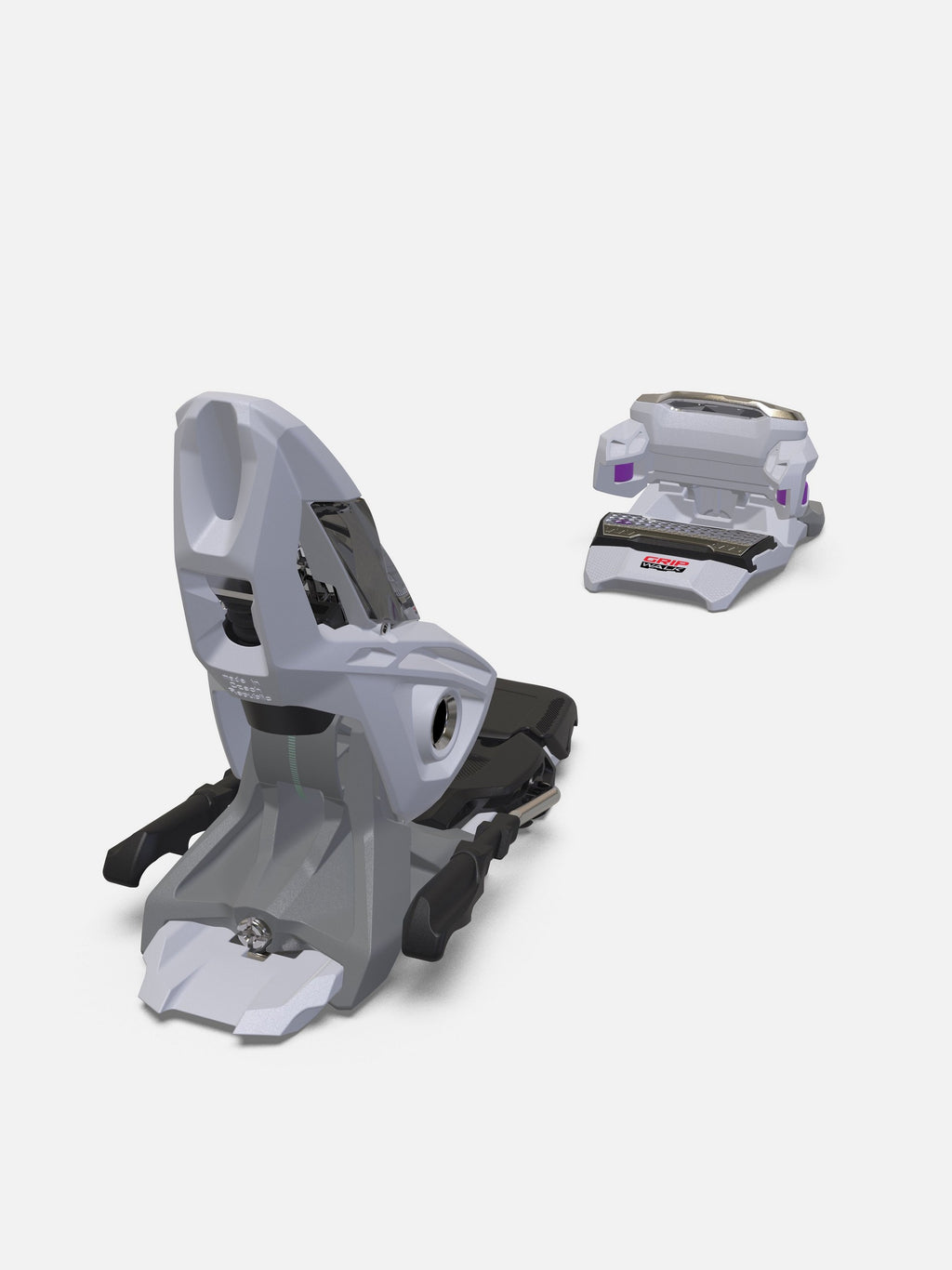 Marker Squire 11 Bindings - Gray/Purple, heel and brake detail