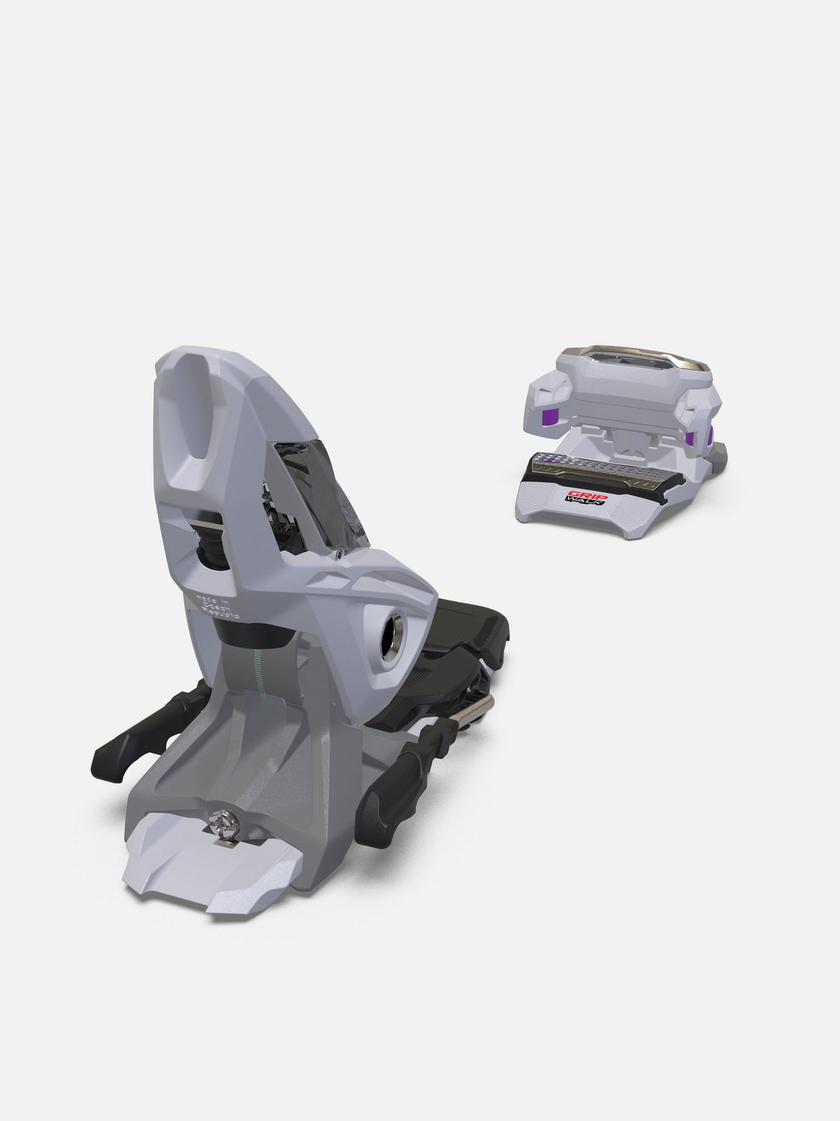 Marker Squire 11 Bindings - Gray/Purple, heel and brake detail