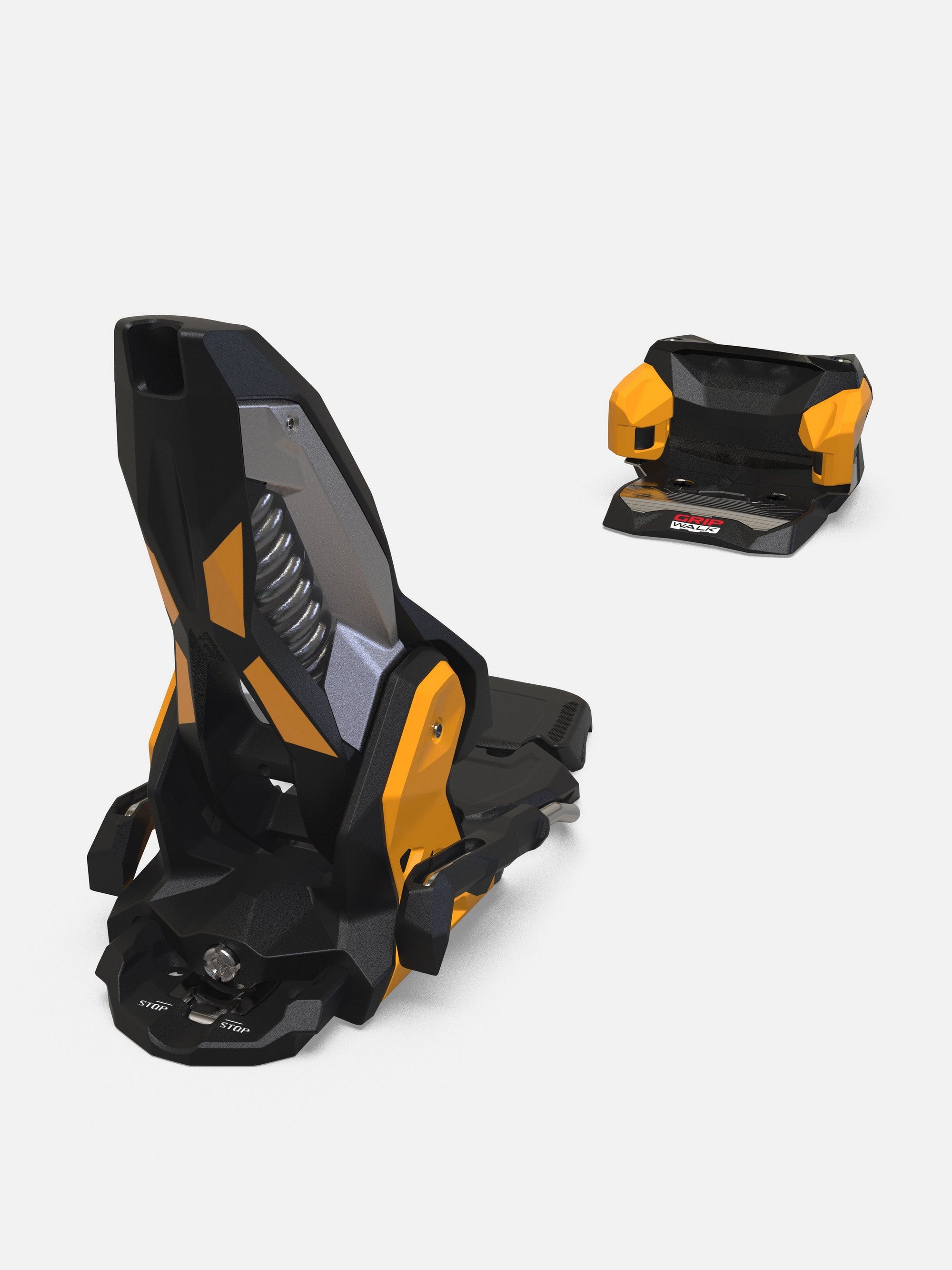 Marker Jester X 16 MWerks Bindings - Black/Orange, heel and brake detail