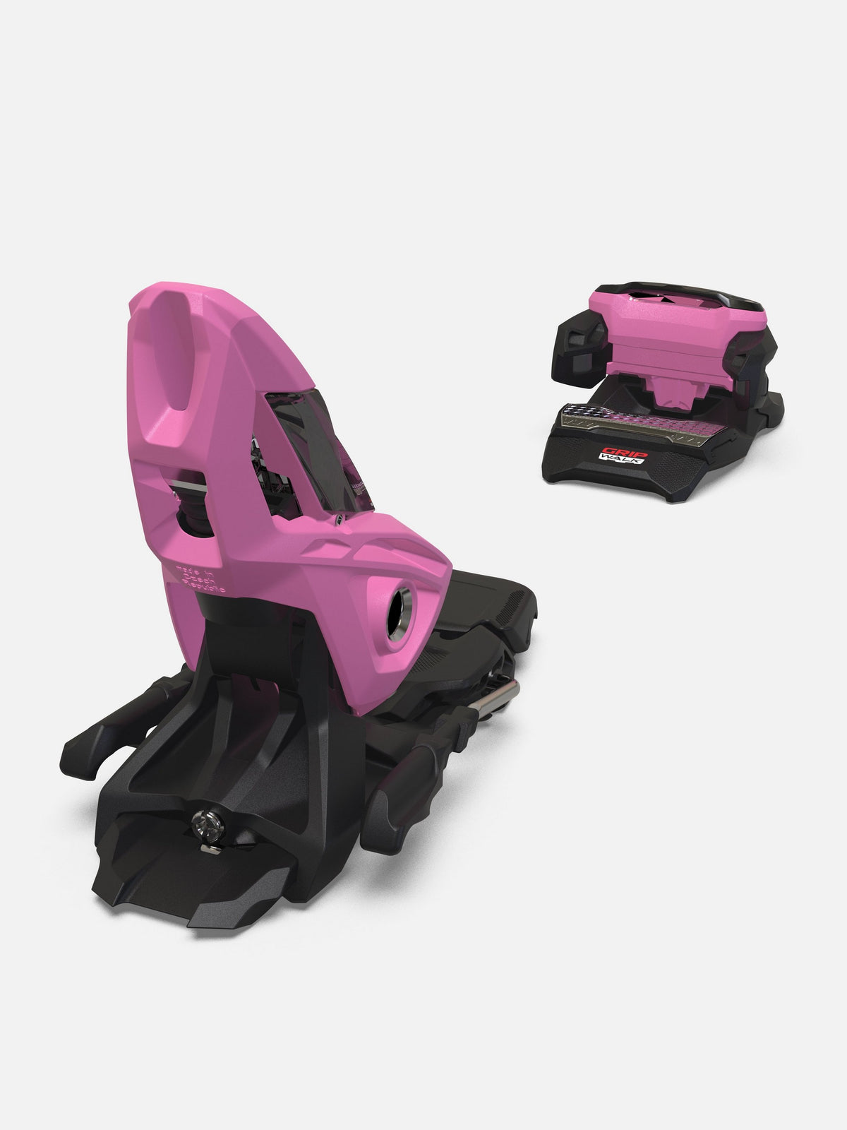 Marker Squire 11 Bindings - Rose/Black, heel and brake detail