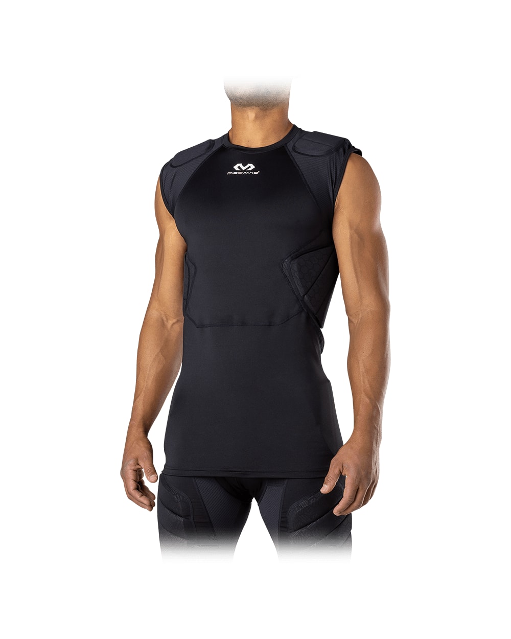 McDavid Rival Integrated 5-Pad Shirt black - on body