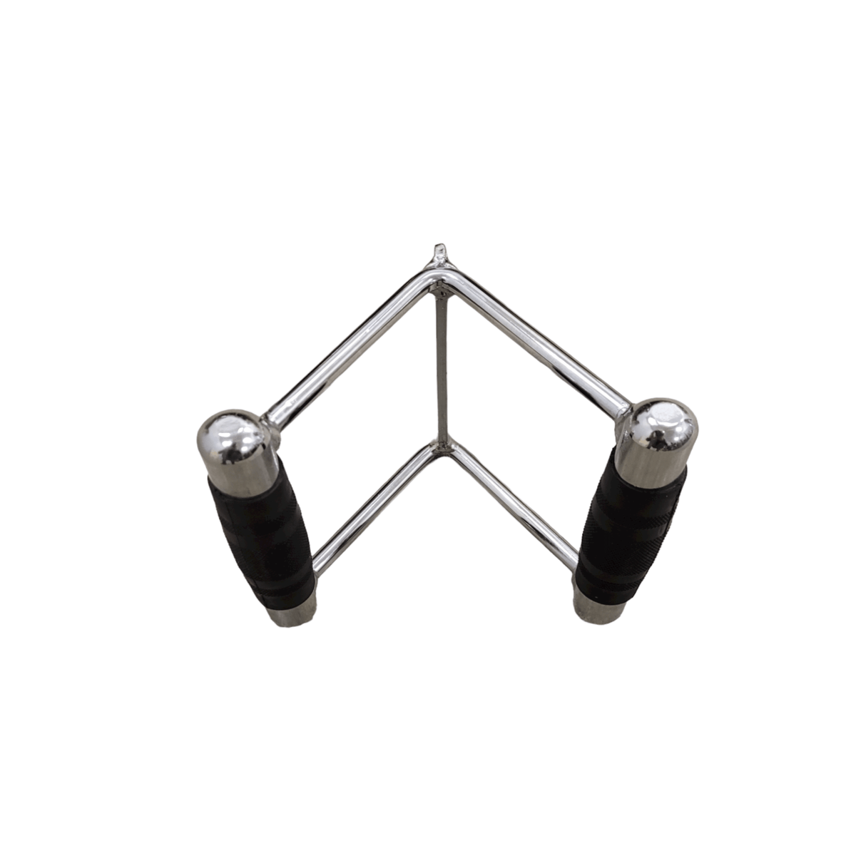 MD Buddy Chinning Triangle - Low Row TPR Handle - Chrome/Black, top view