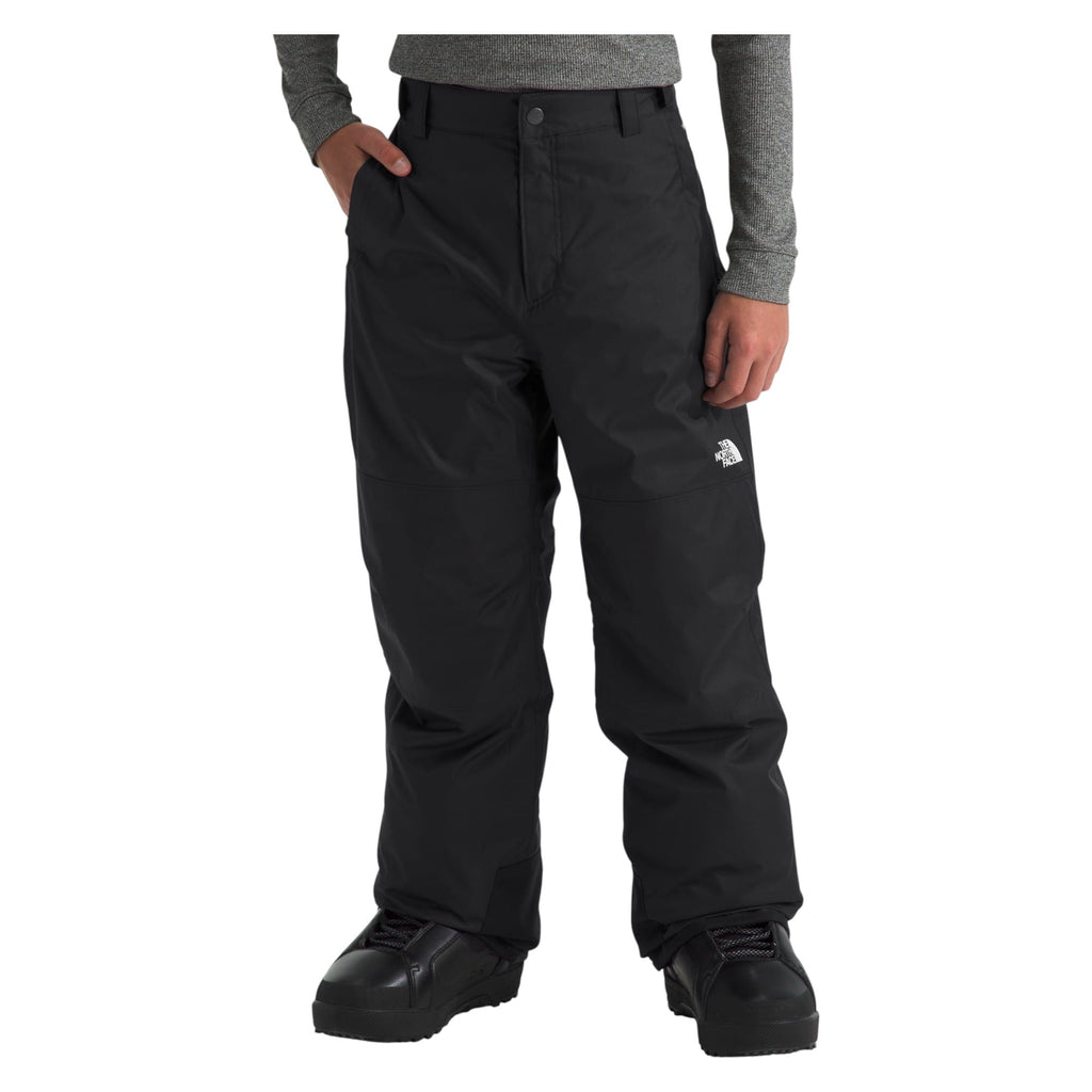 The North Face Boys' Freedom Insulated Pant, black, front on model