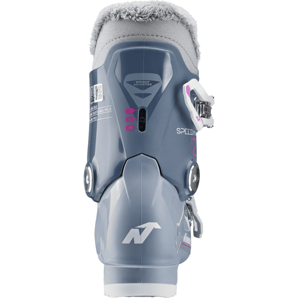 Nordica Junior Speedmachine J 2 Ski Boots - Blue/Light Blue/Fucsia, detail view