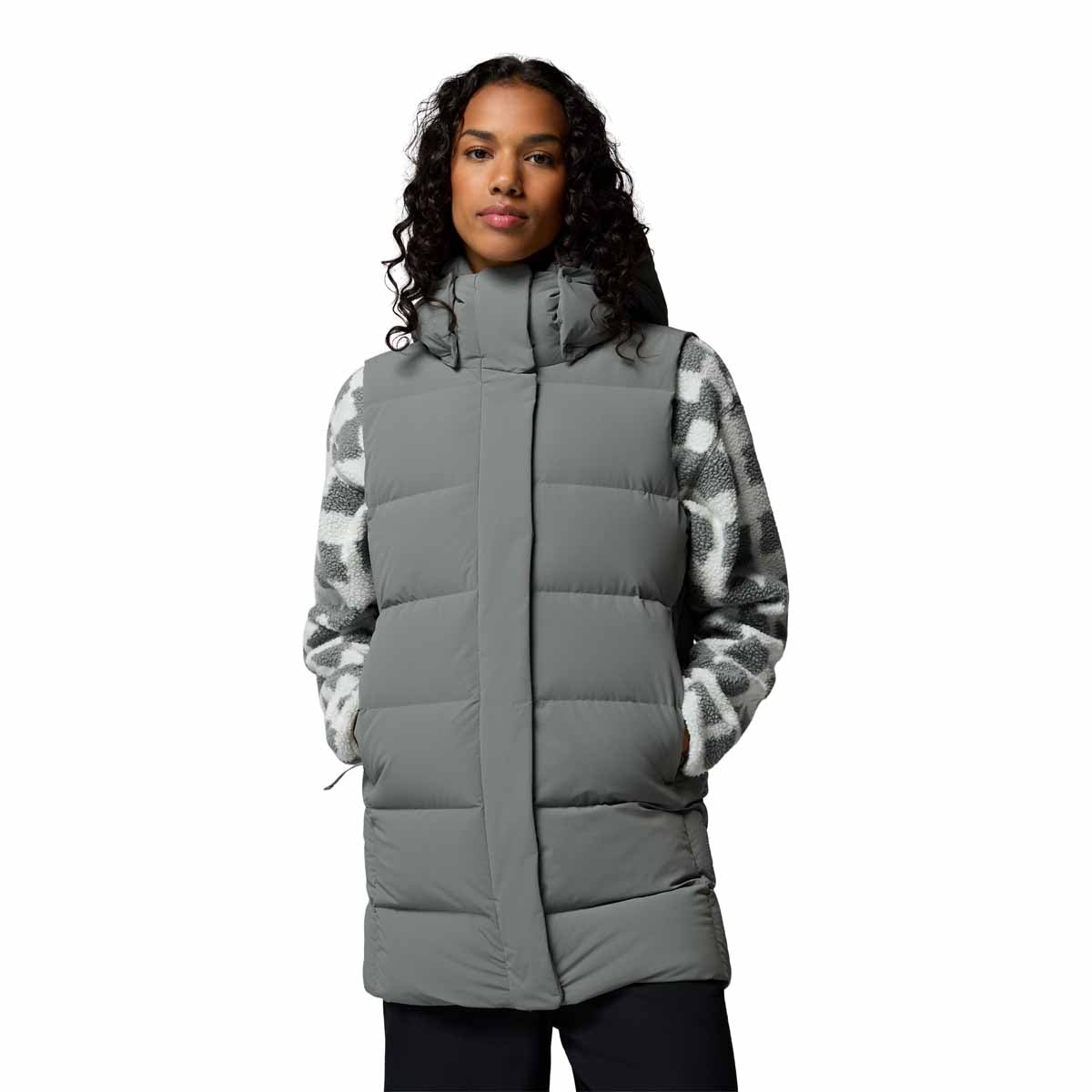 Columbia Amaze Puff Mid Hooded Vest - Sedona Sage