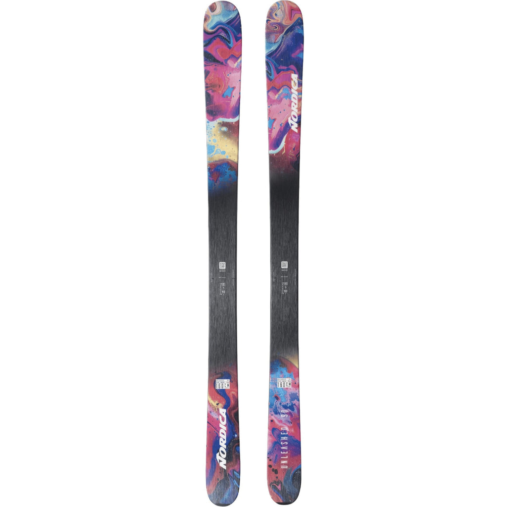Nordica Unleashed 90 Skis - Pink/Yellow, top sheet