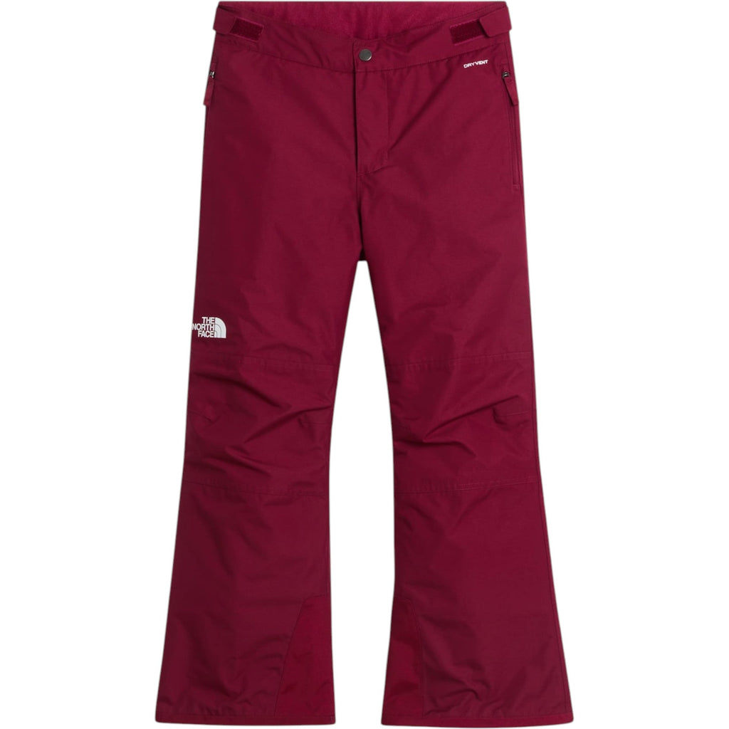 The North Face Girls' Freedom Insulated Pant in Burgundy Crush, front
