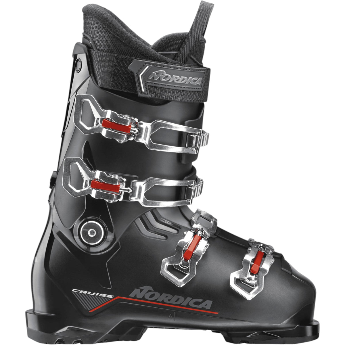 Nordica Men's The Cruise Ski Boots - Black/Grey/Red, front view