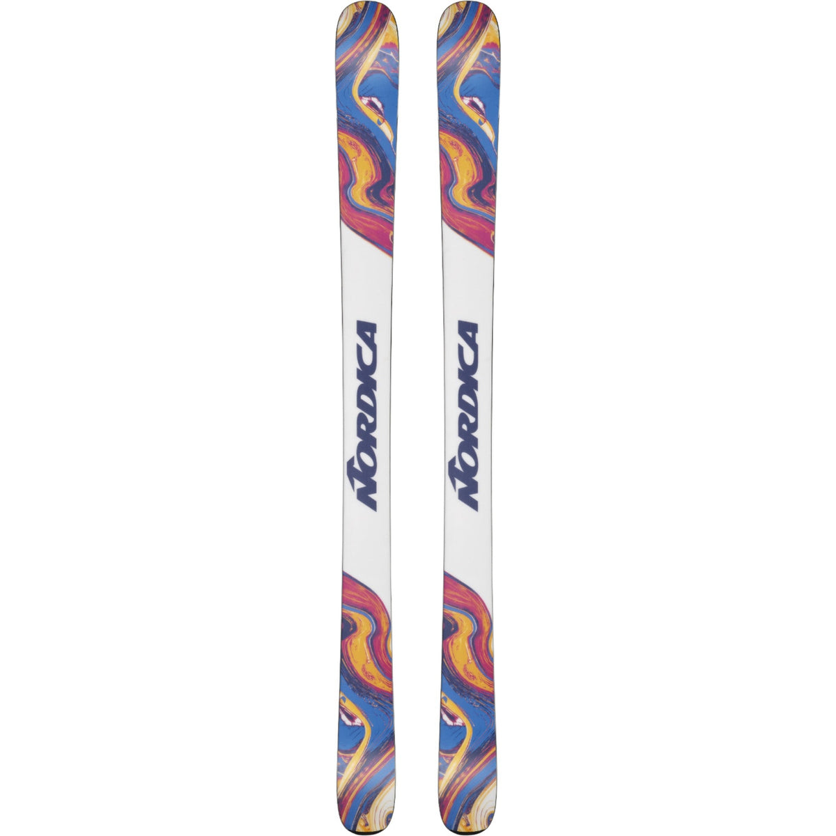 Nordica Unleashed 90 Skis - Pink/Yellow, detail view