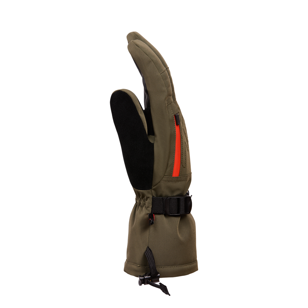 Kombi Trek Gloves - Fern with Kombi Red back