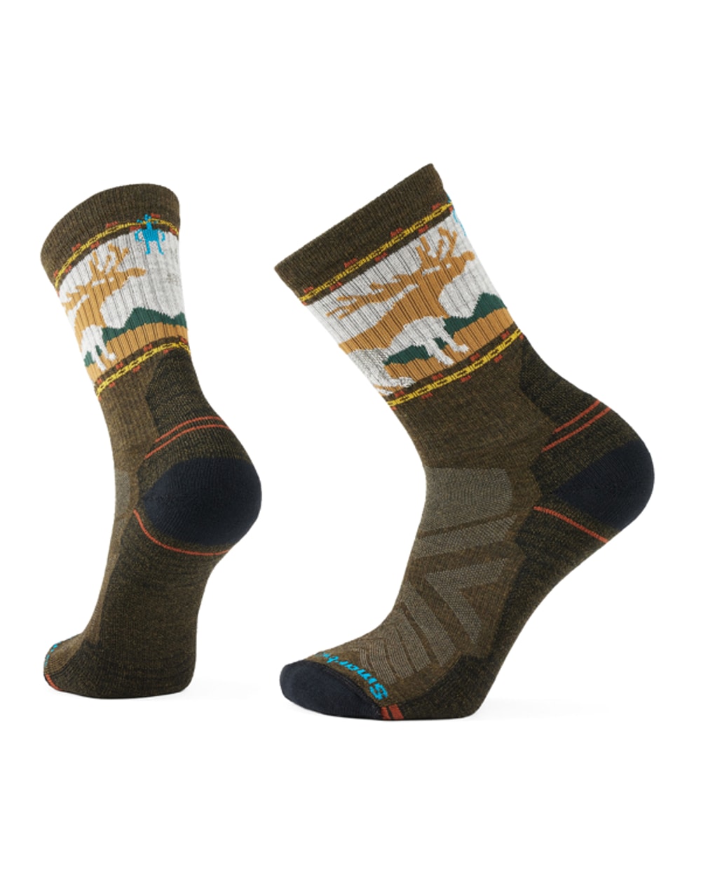 Smartwool Men's Hike Light Cushion Mountain Moose Crew Sock