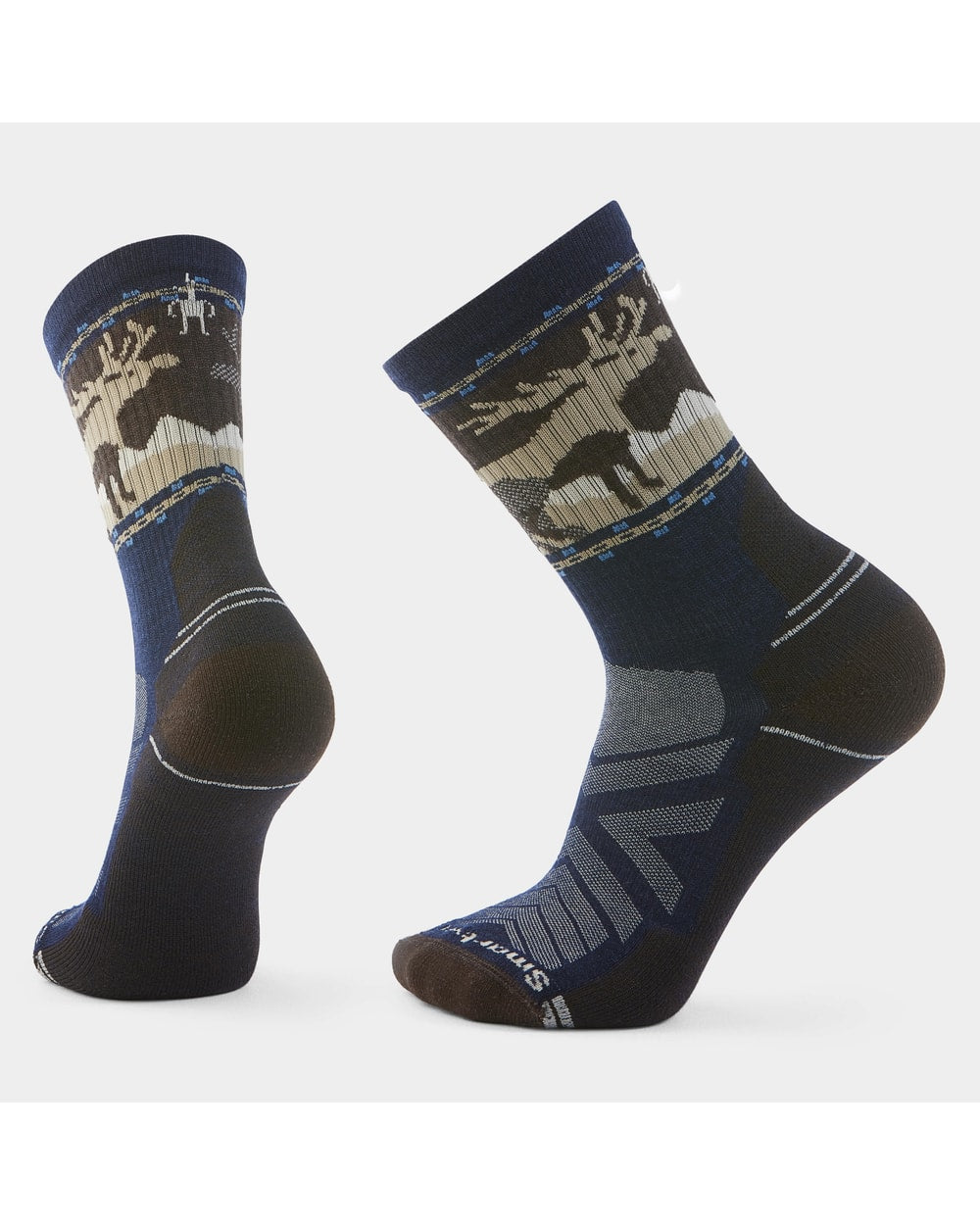 Smartwool Men's Hike Light Cushion Mountain Moose Crew Sock