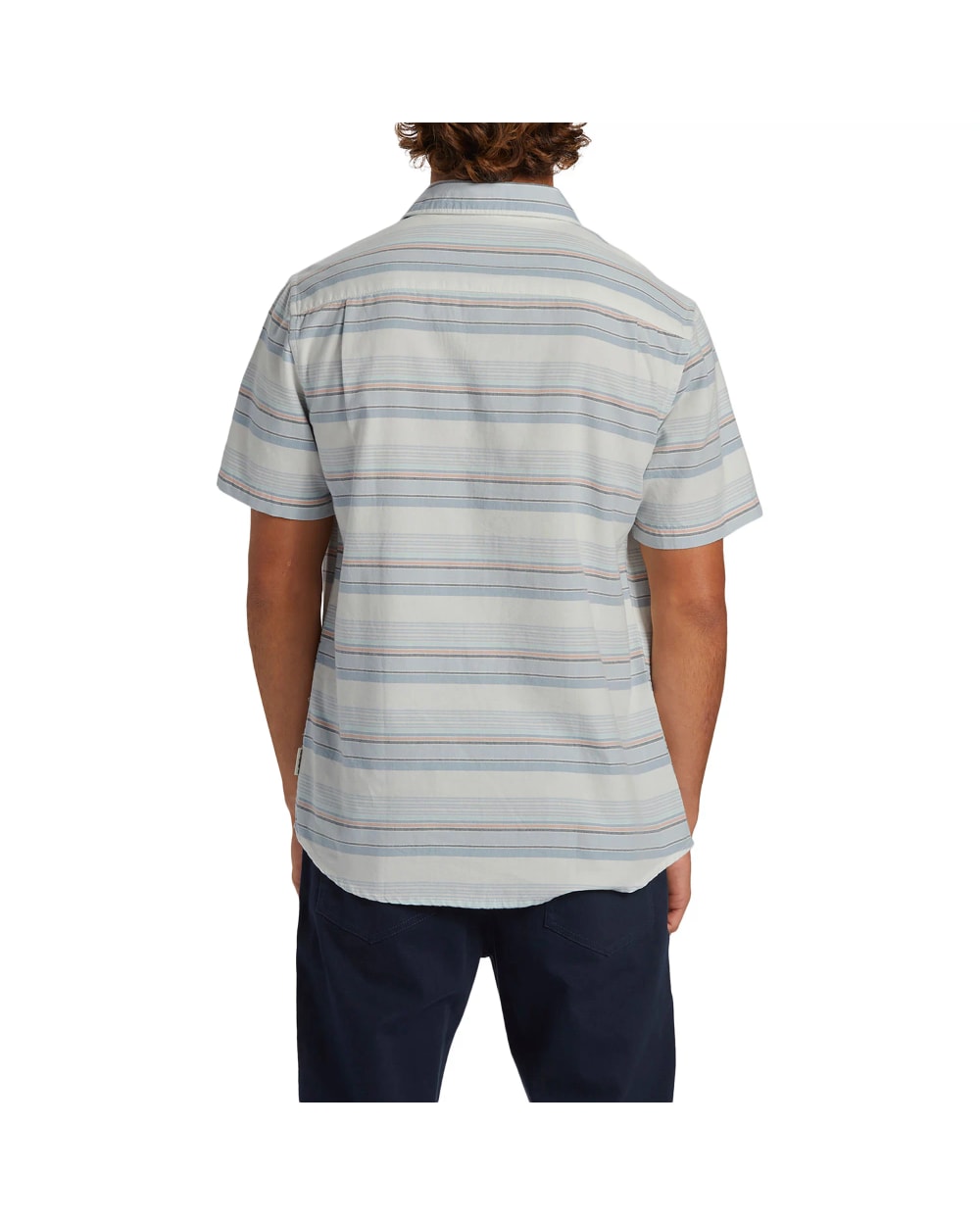 Men's Oxford Stripe Classic Short Sleeve Woven Shirt