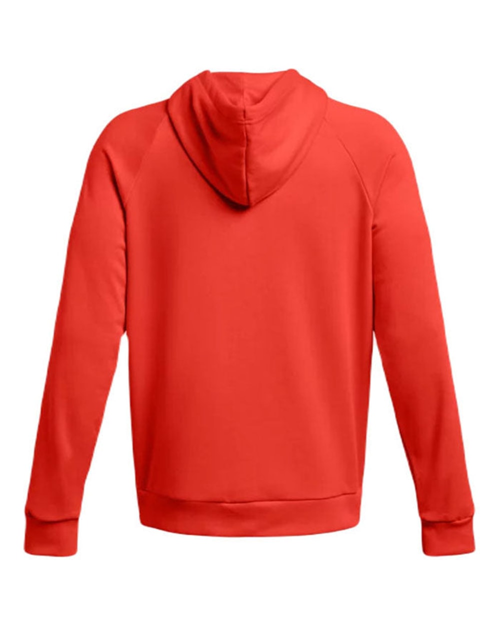UA Rival Fleece Hoodie Dark Orange/White back