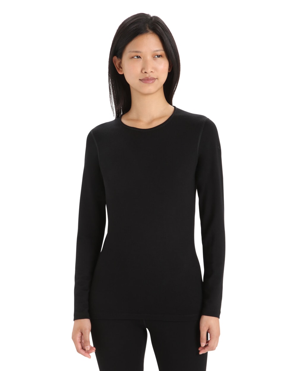 Icebreaker Women's Merino 260 Tech Long Sleeve Crewe Black