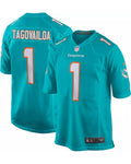 Miami Dolphins Tua Tagovailoa Game Jersey- Aqua