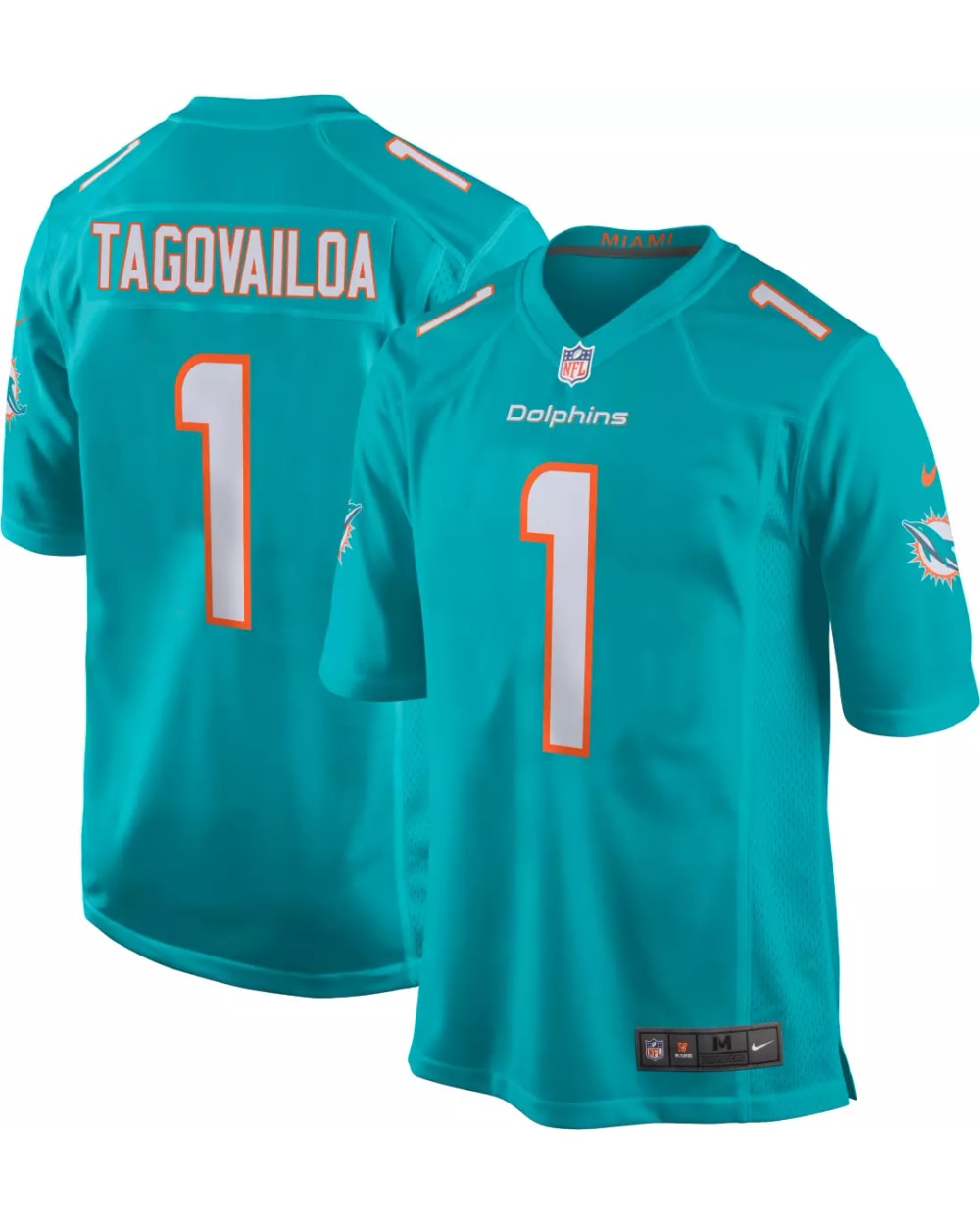 Miami Dolphins Tua Tagovailoa Game Jersey- Aqua