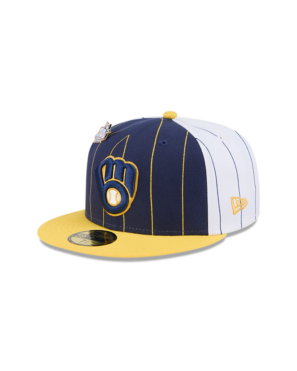 New Era Milwaukee Brewers Pinstripe 59FIFTY Fitted Hat