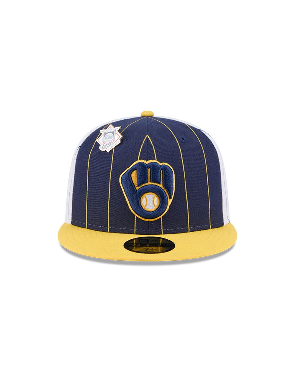 New Era Milwaukee Brewers Pinstripe 59FIFTY Fitted Hat