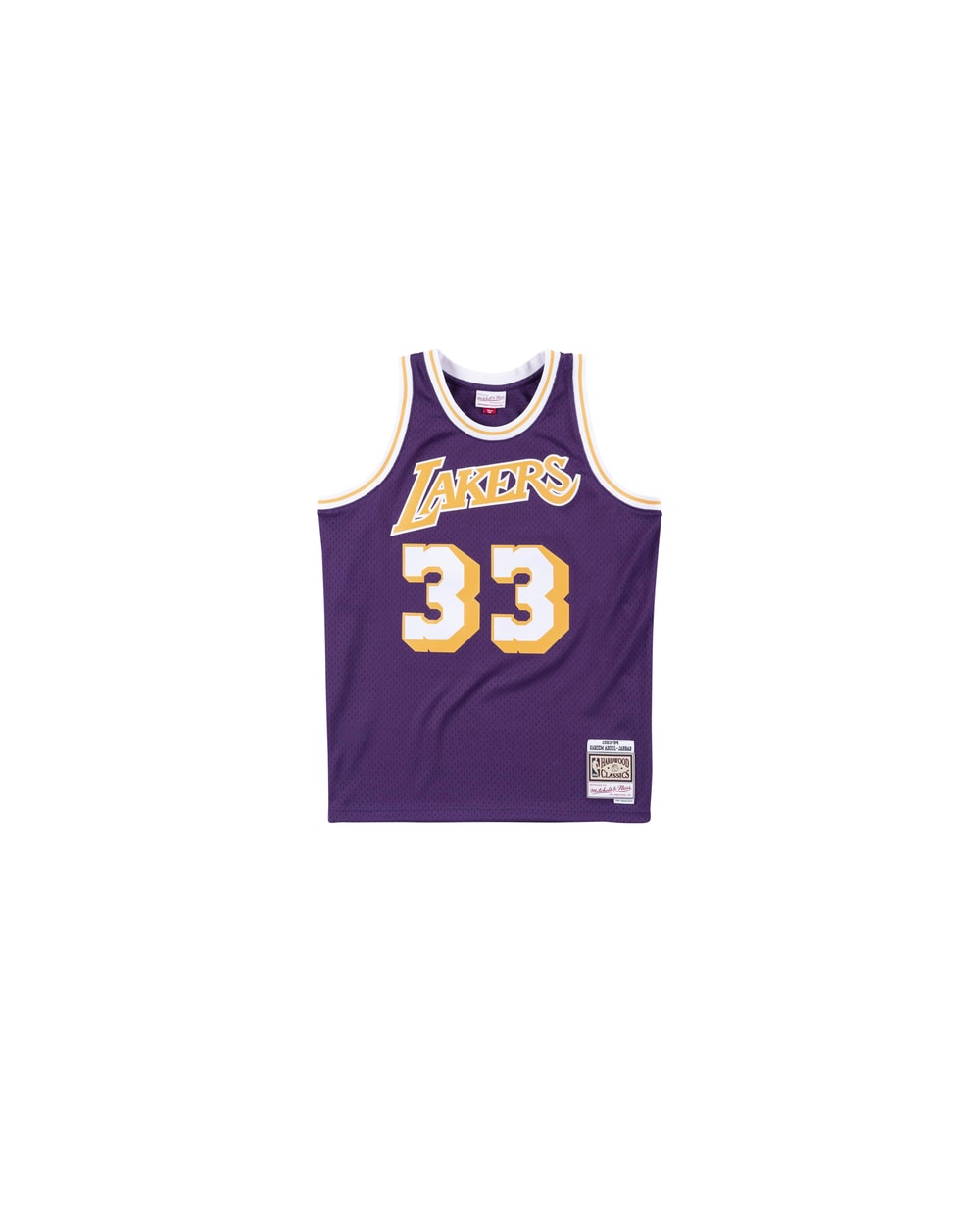 Mitchell & Ness Los Angeles Lakers Kareem Abdul-Jabbar 1983 Hardwood Classics Swingman Jersey