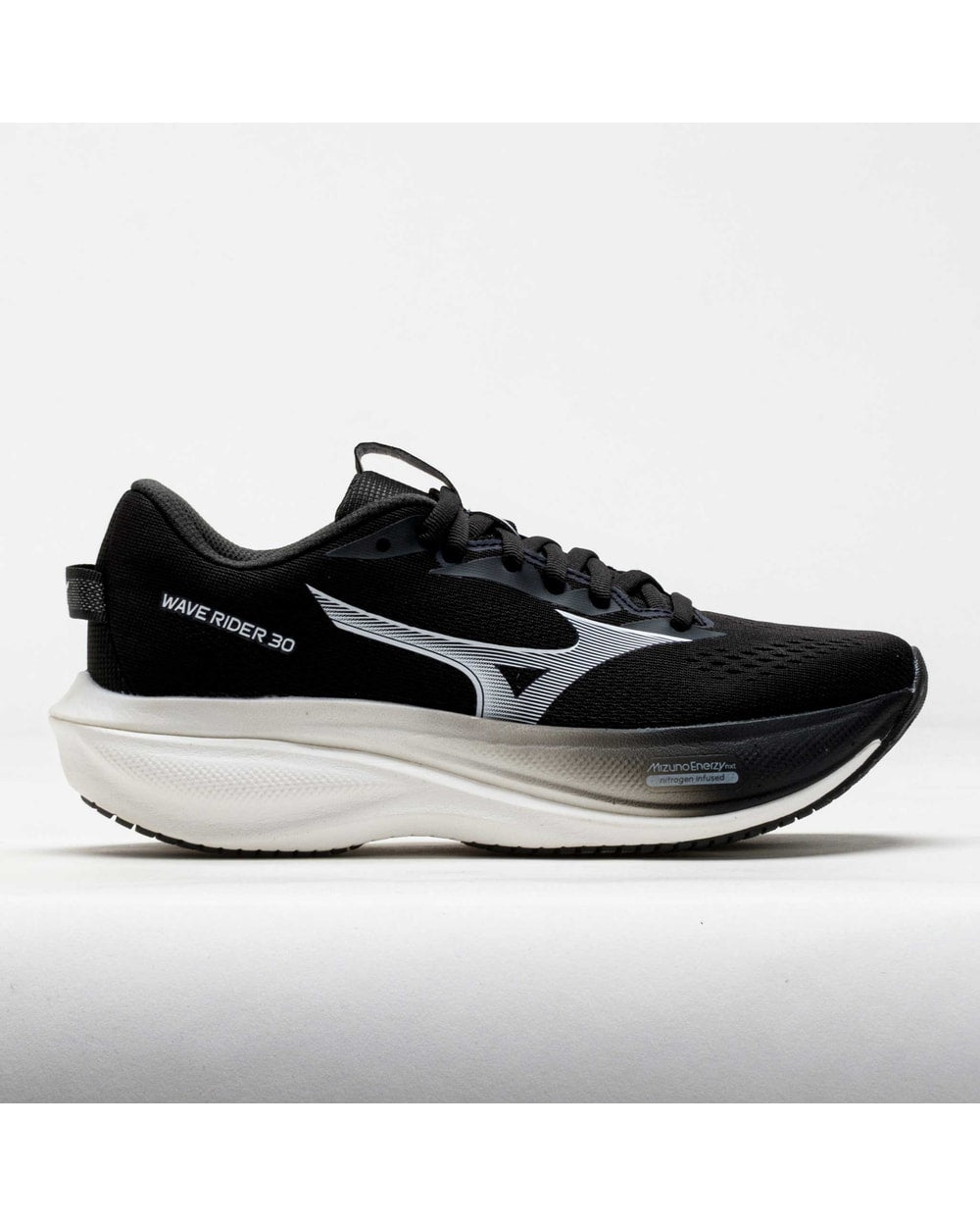Mizuno Men's Wave Rider 30 Running Shoe in Black/White