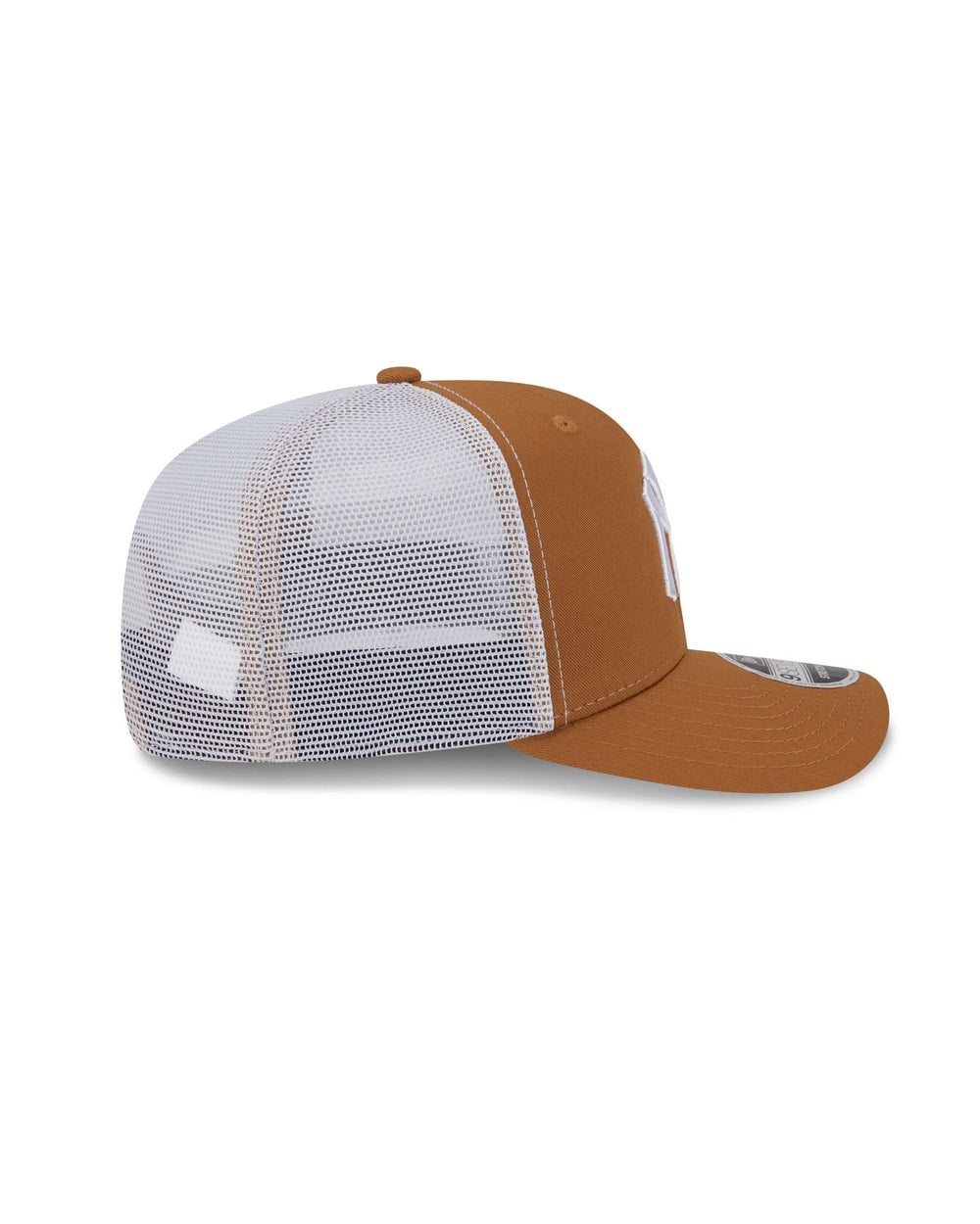 New Era New York Yankees Cooperstown Evergreen Trucker 9SEVENTY stretch-snap hat in bronze, right side view