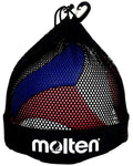 Molten One Ball Bag - Black, front view with volleyball inside