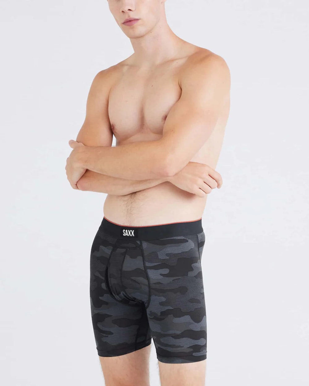 Saxx Multi-Sport Mesh Boxer Brief - Remote Camo Faded Black