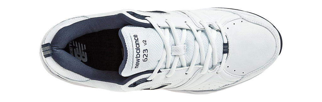 New Balance Men's 623 v2 White/Navy top