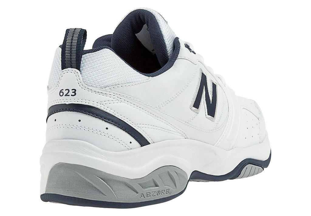 New Balance Men's 623 v2 White/Navy heel