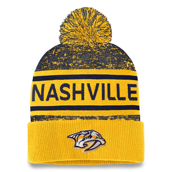NHL Authentic Pro Heathered Cuffed Pom Toque