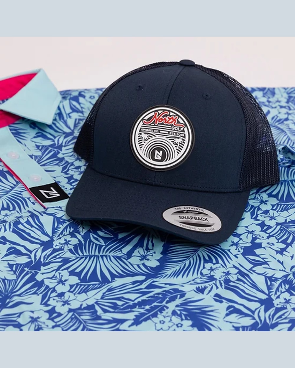 North Golf Navy Palm Hat