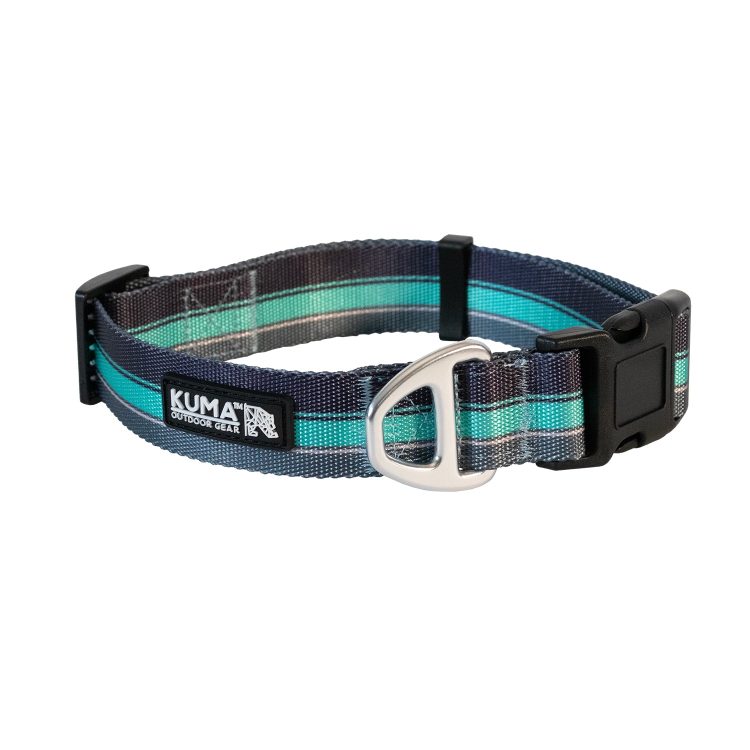 Kuma Backtrack Dog Collar - NAVY/MINT