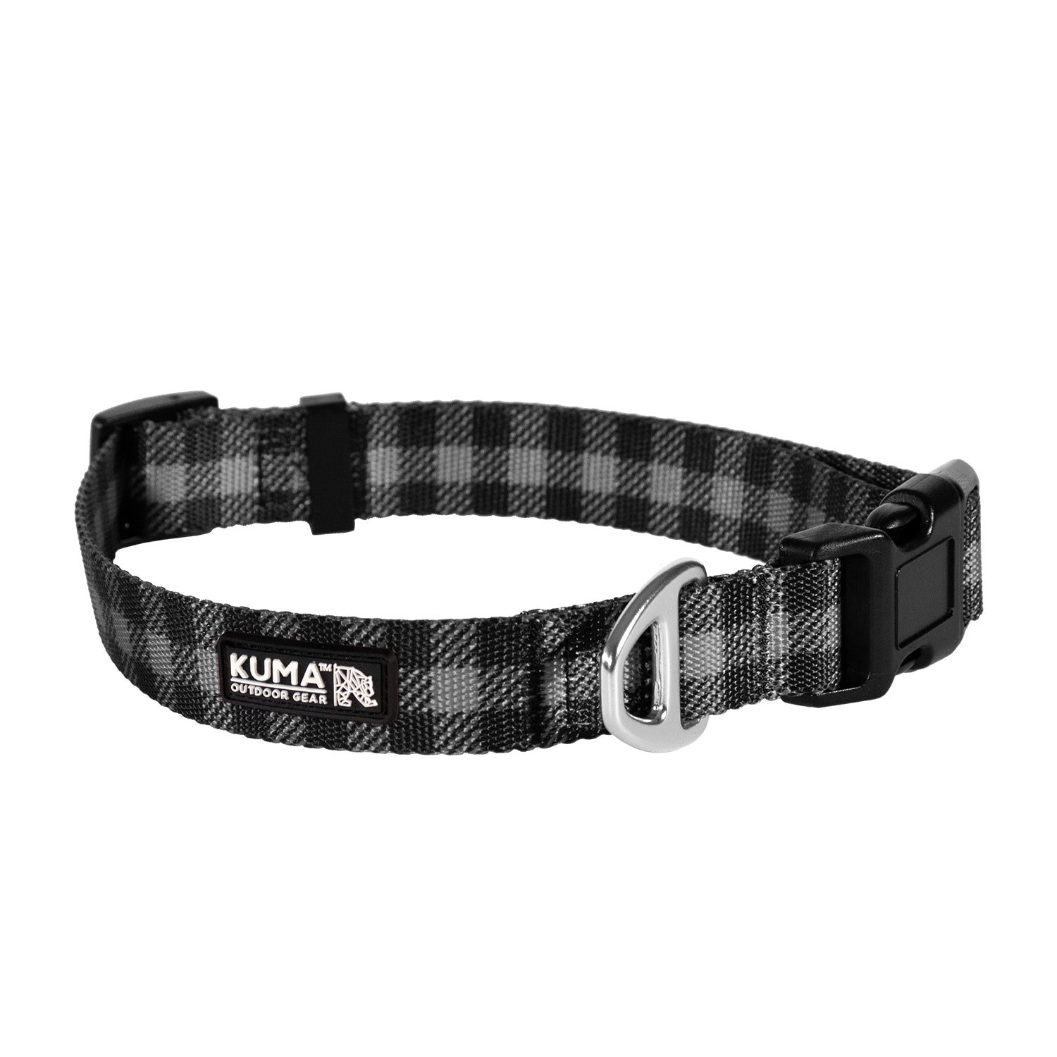Kuma Lazy Bear Dog Collar - GREY/BLACK