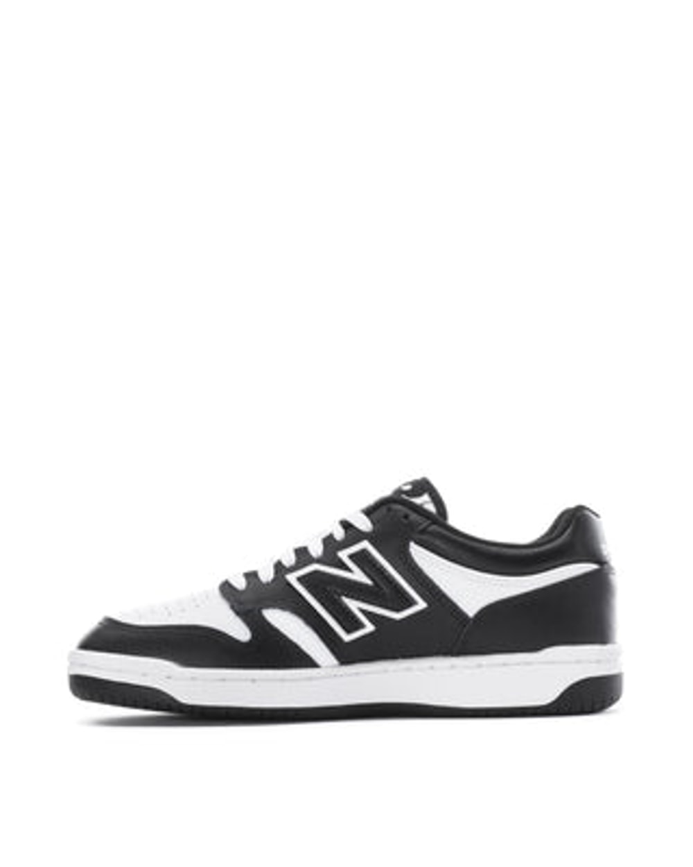 New Balance Kid's 480 Sneakers - Black/White/Black detail