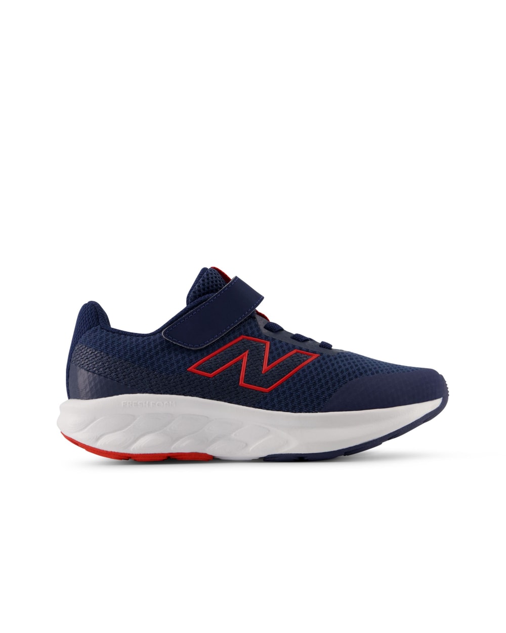 New Balance Kids' 520 Hook & Loop Navy/Red lateral
