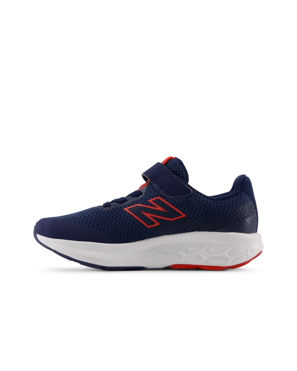 New Balance Kids' 520 Hook & Loop Navy/Red medial