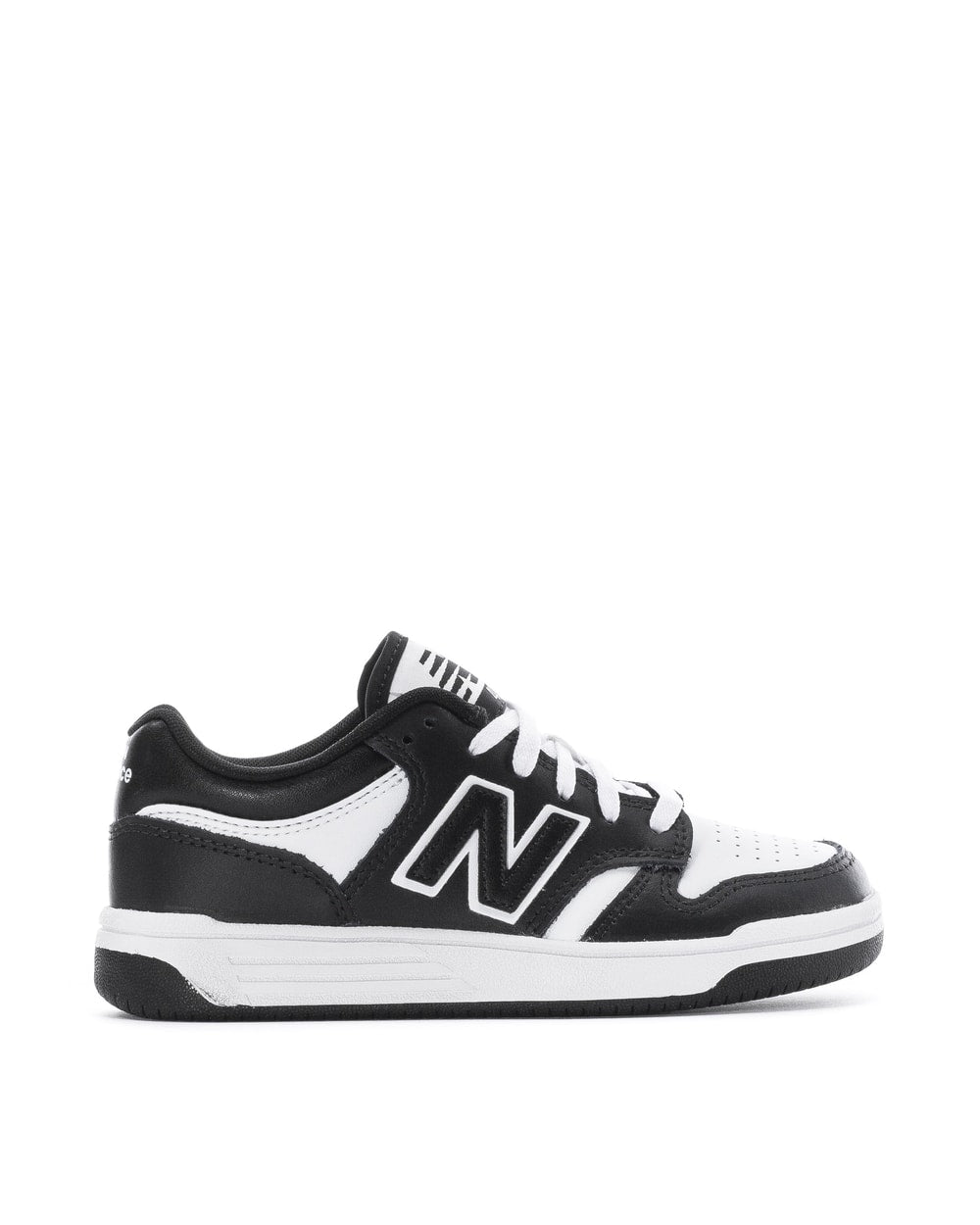 New Balance Little Kid's 480 Wide Sneakers - Black/White/Black