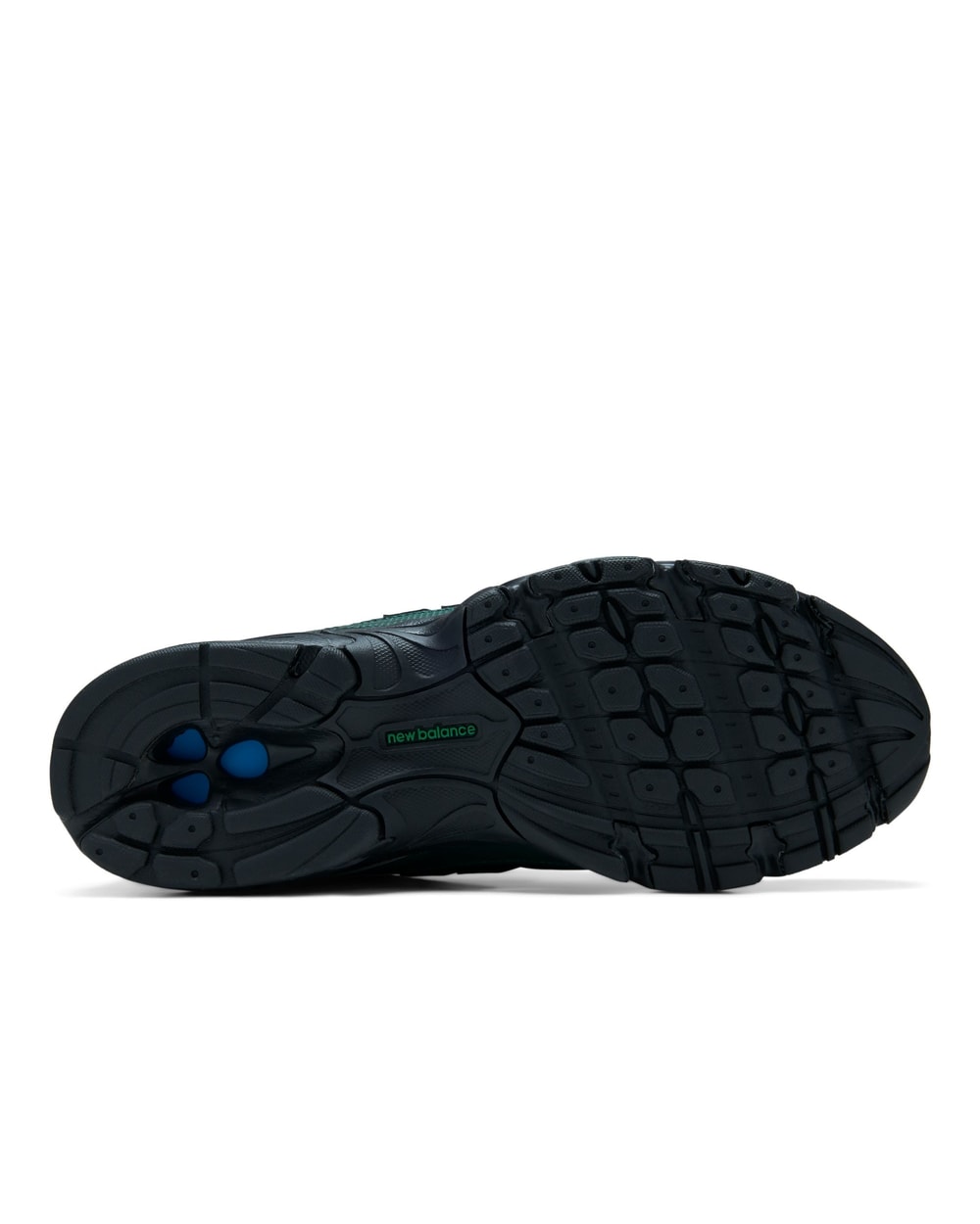 New Balance Men's 740 Running Shoes - Black/Nordic Green, outsole view
